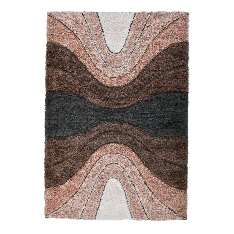  Tapis à motif géométrique ciselé San Francisco, Rectangle 5 pi 3 po x 7 pi 3 po