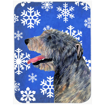 The Holiday Aisle Ashlynn Irish Wolfhound Glass Cutting Board