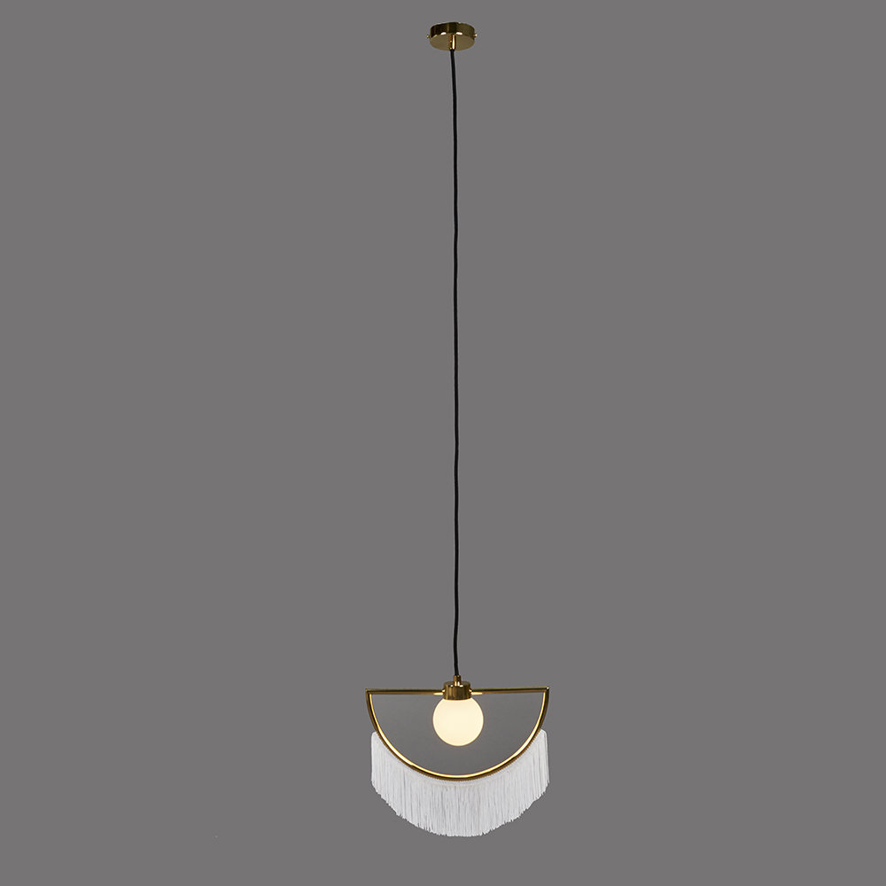 1 - Light Polished Brass Unique/Statement Pendant