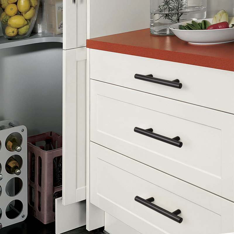 Modern Cabinet Pulls, 3", Black
