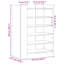 Shoe Cabinet 74.5X37.5X100 Cm Engineered Wood-673456753