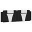 Base de lit vidaXL Viana avec DEL sans matelas noir et blanc 152x203 cm