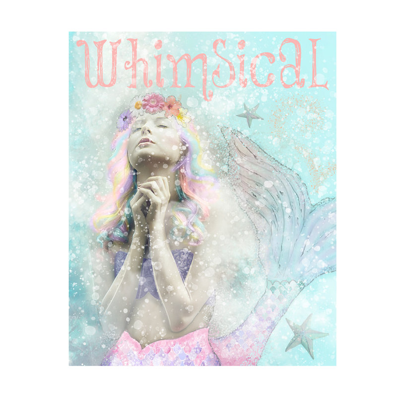 Mermaid Paper Print, 24" H x 20" W x 1" D, Paper