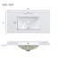 Armoire de salle de bain 36 po avec 2 portes à fermeture douce, 3 tiroirs, lavabo en céramique - tablettes élégantes pour meuble-lavabo, poignées luxueuses et design élégant