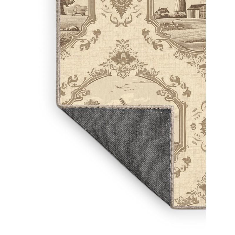 Tapis moelleux moelleux de style rétro Cropsey, 3 X 5