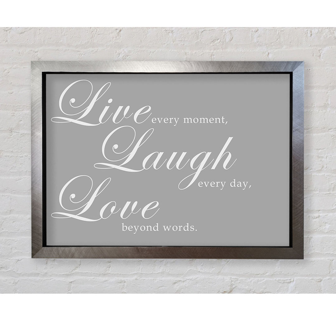 Love Quote Live Laugh Love 2 - Single Picture Frame Art Prints