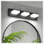 Luminaire de salle de bain moderne à DEL noir mat (3 lumières, 20 pouces) - applique murale en acrylique blanc froid sur miroir