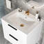 Meuble-lavabo 24 po avec lavabo en céramique - meuble-lavabo mural blanc