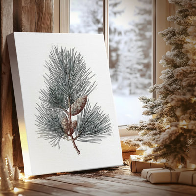 Evergreen of Silver Whisper-Premium Gallery Wrapped Canvas