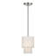 Mini-luminaire suspendu en nickel brossé 1 lumière Holliman-122939864