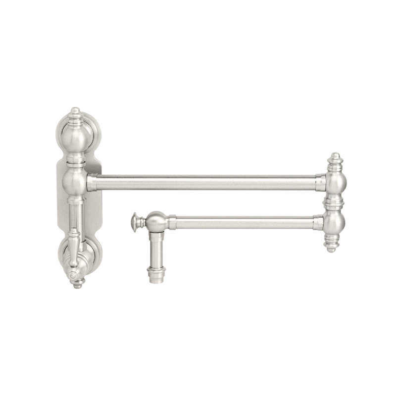 Traditional Wall Mounted Potfiller - Lever Handle, Satin Chrome