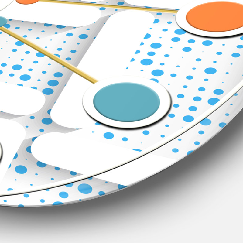 Horloge murale 3D Mid-Century, Grand