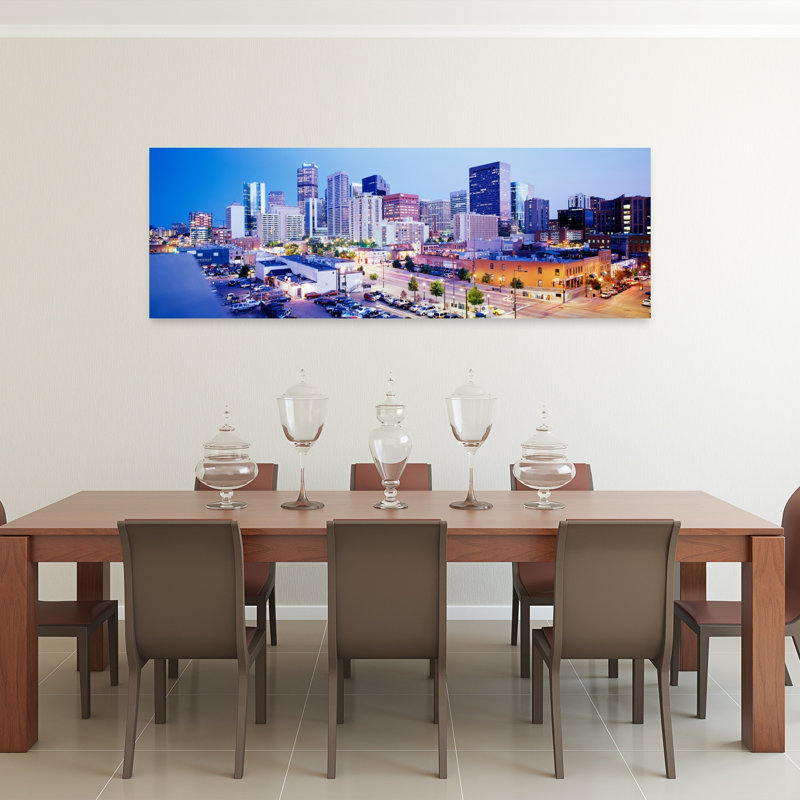 Art mural abstrait contemporain, Denver, Colorado, H 20 po x l 60 po