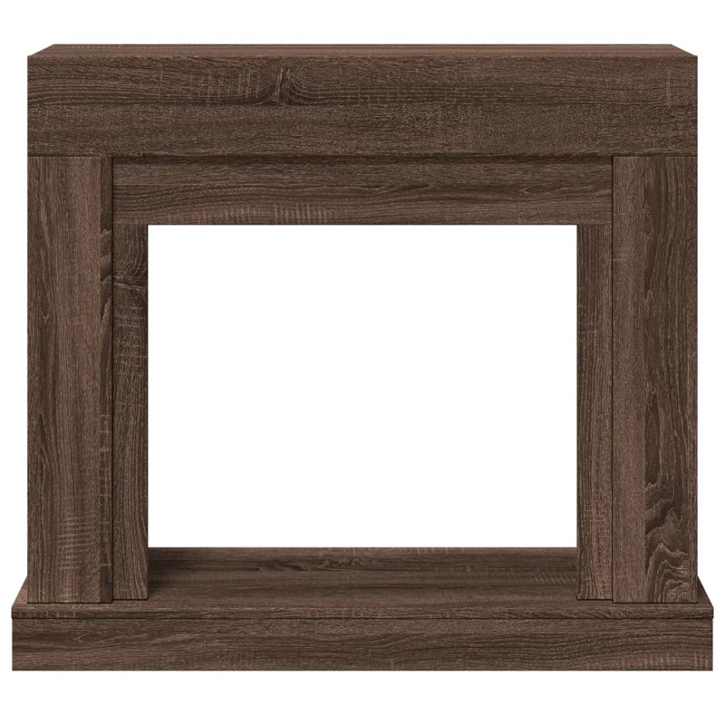 Fireplace Surround 30 Cm Engineered Wood, Brown Oak, 87.5cm H x 100cm W x 30cm D