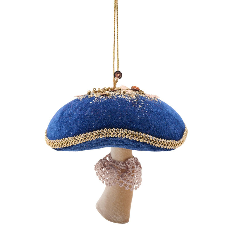 Navy Mushroom Hanging Decoration