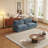 75" Small Loveseat Sofa,Blue Comfy 2-Seater Sofa,Upholstered Couch For Small Spaces-1891478263