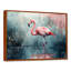 Minimalisme flamant rose sous la pluie II - flamant rose, art mural-664390683-664390676-664390677