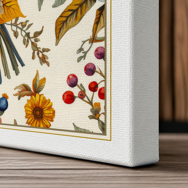 Bouquet Botanical - Wrapped Canvas, 30x20 - 76.2 x 50.8 cm, White Border