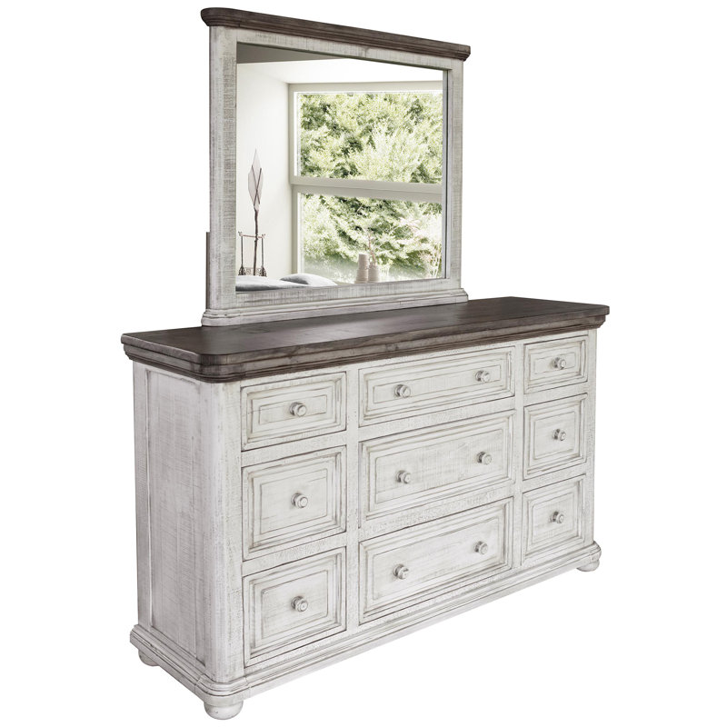Luna Mirror, Ivory/Gray