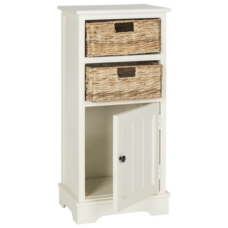 Wood Storage Cabinet, Vintage White