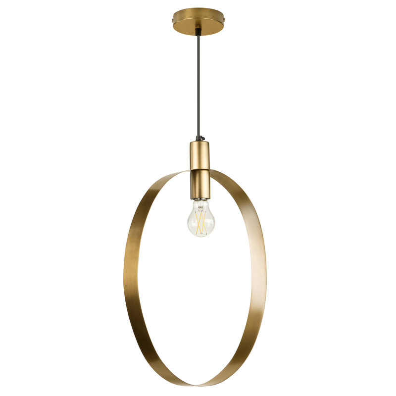 Luminaire suspendu ovale moderne en or brossé 20 po H Marquis