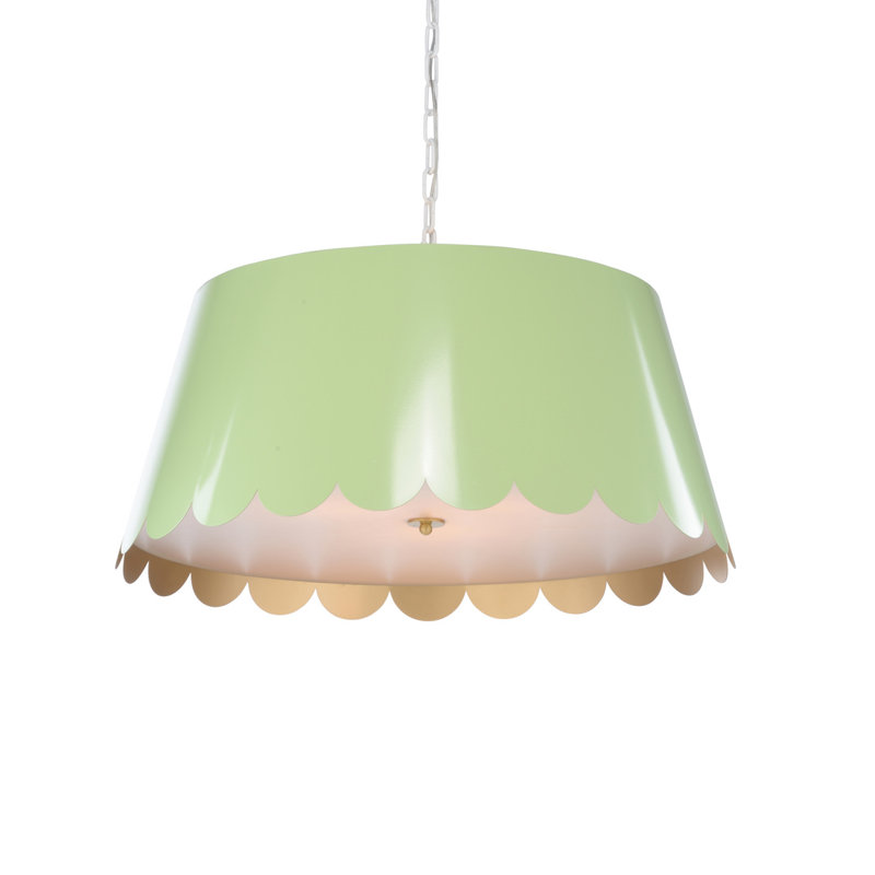 Luminaire suspendu Coastal Empire, Vert printemps, H 13 po x l 29 po x P 29 po