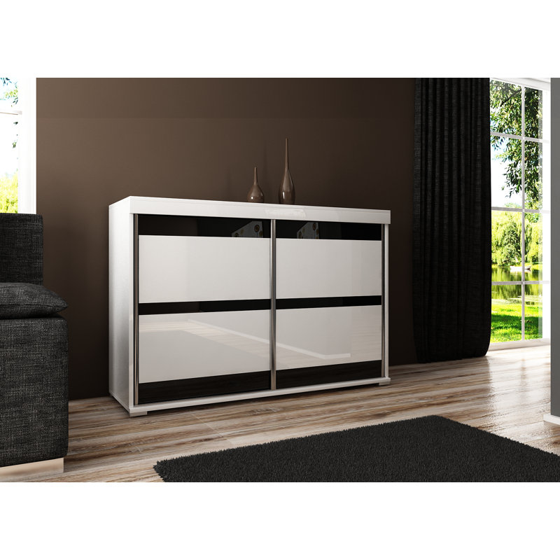Djibril 2 - Door Standard Accent Cabinet, White, 94cm H x 120cm W x 45cm D