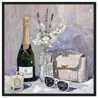 Lavande printanière sur toile, art floral glamour par Art Remedy