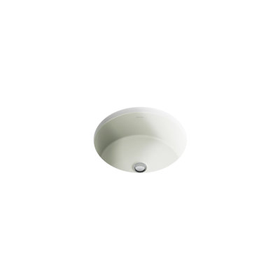 Verticyl Ceramic Vitreous China Circular Undermount Bathroom Sink with Overflow