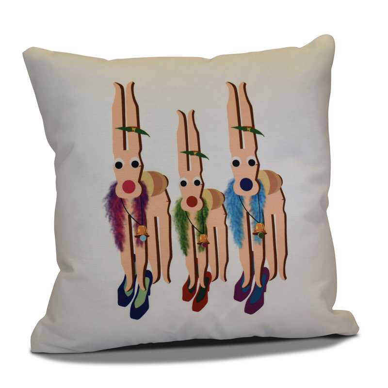 Housse carrée et coussin de coussin merry angels, H 26 po x l 26 po