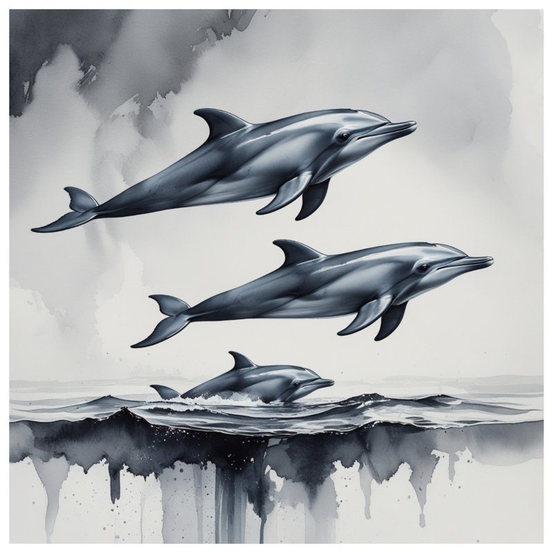 Tapis pour salle de bain Jphin Dolphins, L 34 po x L 21 po