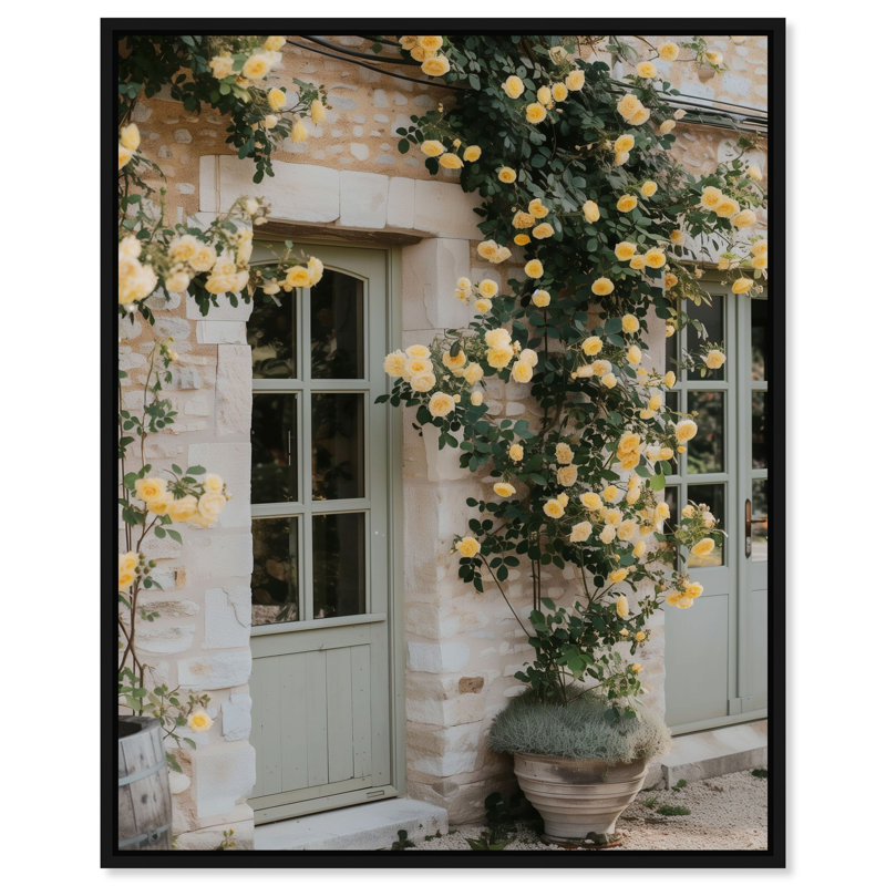 Honeyed Briar Wall Print by Oliver Gal, 17"H x 21"W, Black Floater Frame