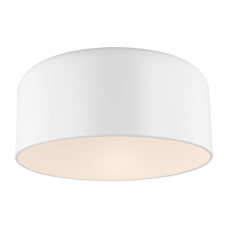  Plafonnier encastré à 1 lumière de 10,75 po, Blanc mat, H 7,75 po x l 15,75 po x P 15,75 po