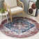 Tucson Tierra Machine Washable Non-Slip Area Rug in Blue & Red
