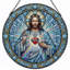 Panneau de vitrail Sacred Heart, H 12 po-137425604