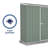 Absco Space Saver 7' W x 3' D Metal Galvanized Steel Weather Resistant Lean-To Storage Shed Pale Eucalypt-111668717