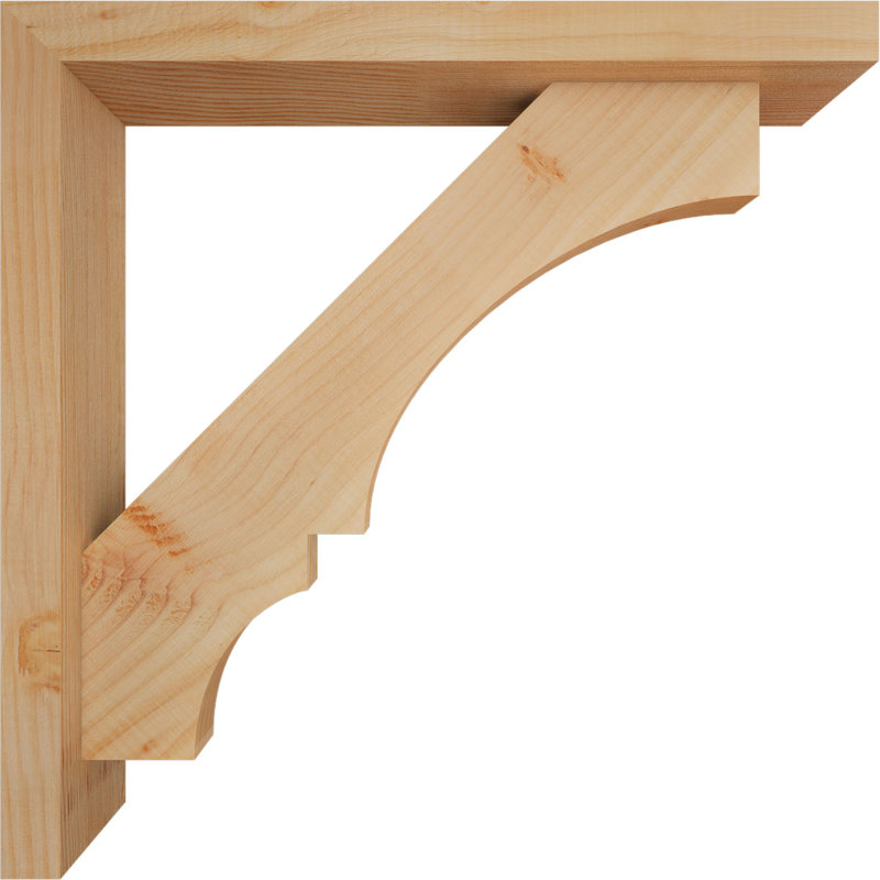 Support de bloc Balboa avec entretoise décalée, 22 X 22, Sapin Douglas de l 3 1/2 (lisse)