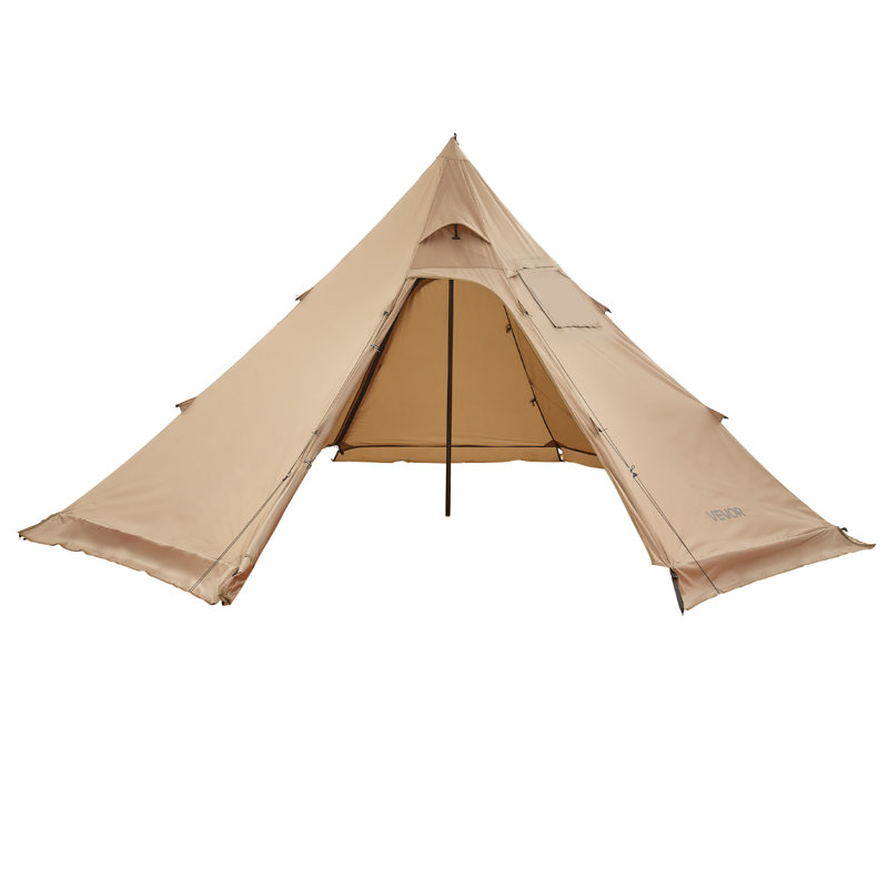 Tente chaude Tipi avec réchaud portatif imperméable pour 4 personnes