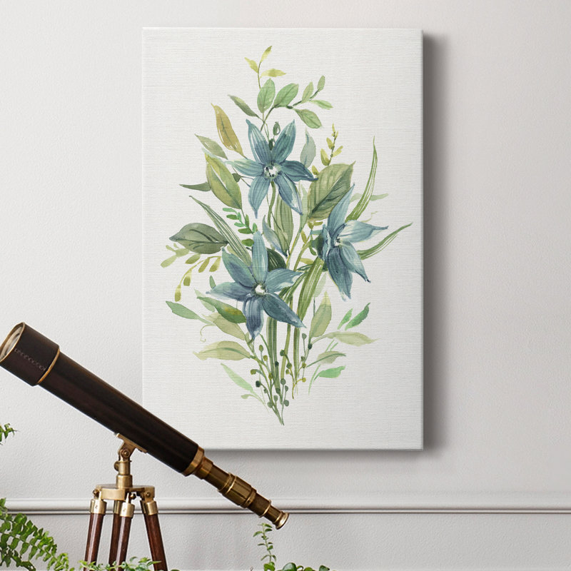 Verdure I - peinture sur toile tendue, H 60 po x l 40 po x P 1 po