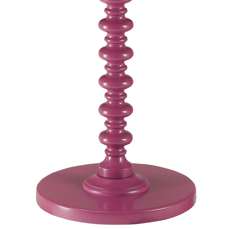 Table d'appoint mauve avec base piédestal, Purple