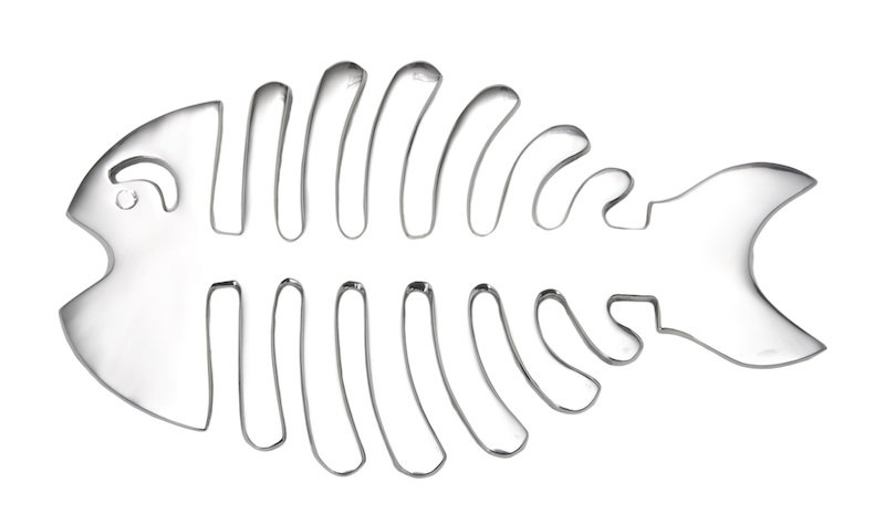 Flint Trivet, H 0,5 po x l 13,75 po x P 7,75 po, Blanc