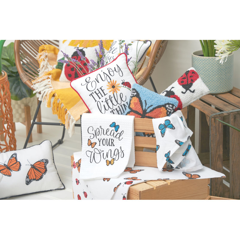 Monarch Butterfly Hooked Pillow