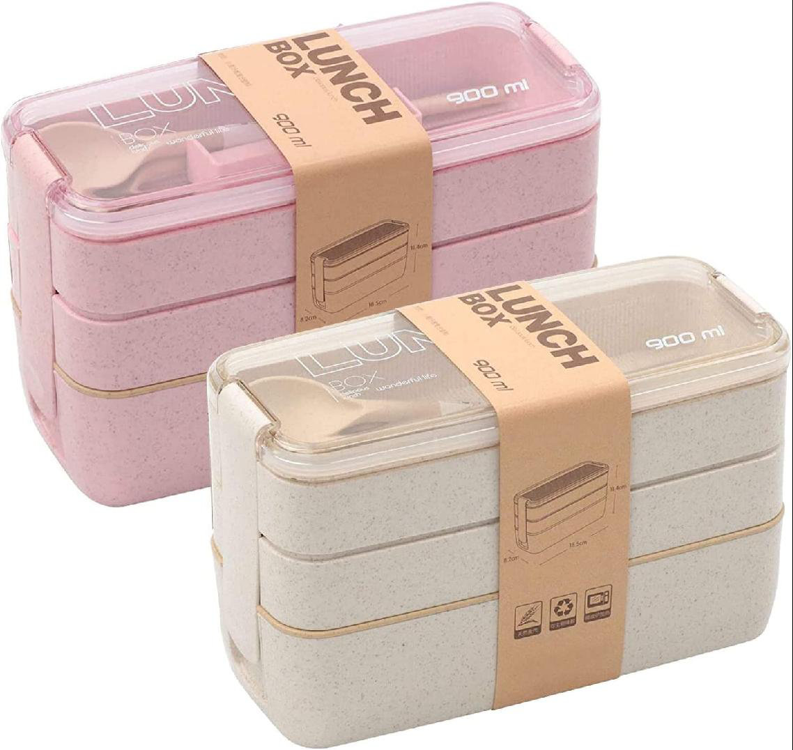Meal Prep Containers Bento Box 12-pc. 3-Compartment Container Set