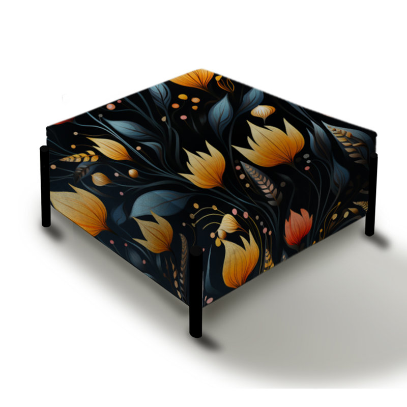 Grand repose-pieds carré Tribal Garden