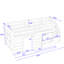 Lit mezzanine simple en bois avec 1 tiroir Jakaleb-676994108