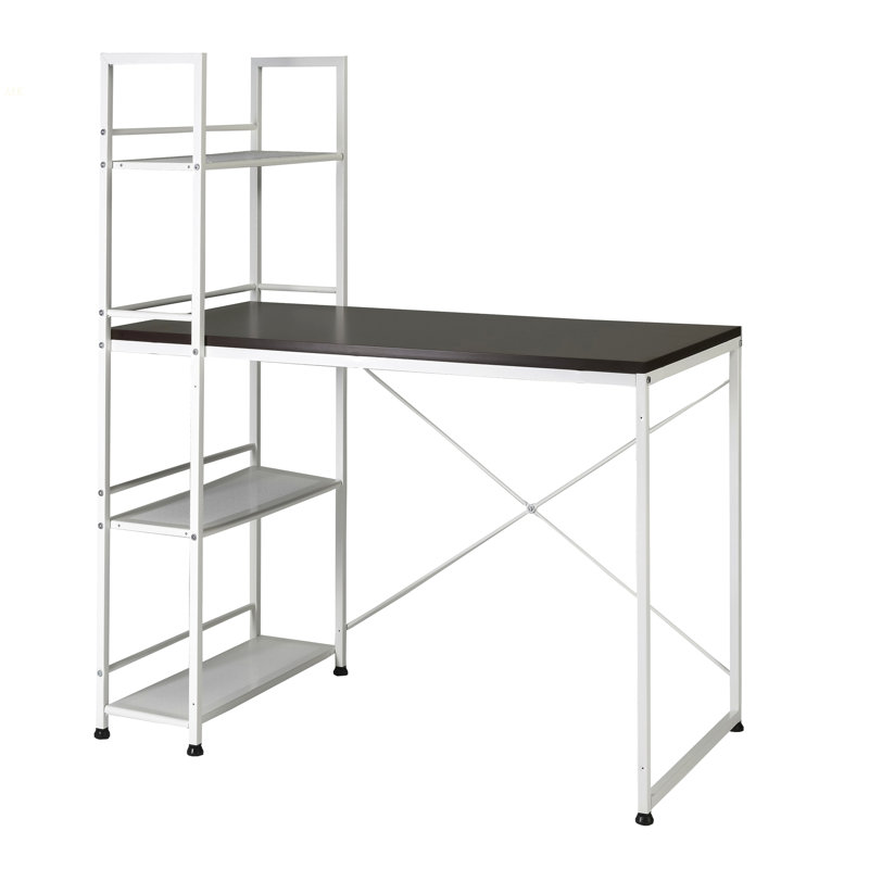 Bureau réversible en bois Smart Workstation blanc / brun