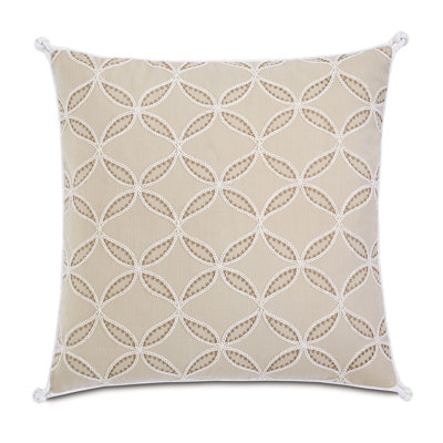 Rena Appliqued and Embroidered Throw Pillow
