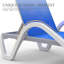 Chaise longue de patio à cadre en aluminium durable avec positions réglables et filet en textilène résistant aux rayons UV-863216645