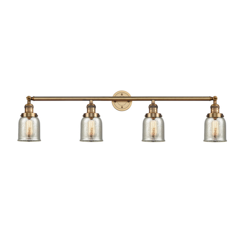 Éclairage pour salle de bain 4 lumières Hanh, Incandescente, Laiton brossé
