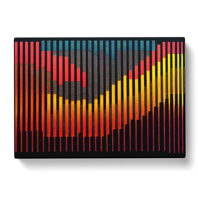 Audio Equalizer Abstract Art Vol.2 - Wrapped Canvas, 35cm H x 50cm W x 3cm D
